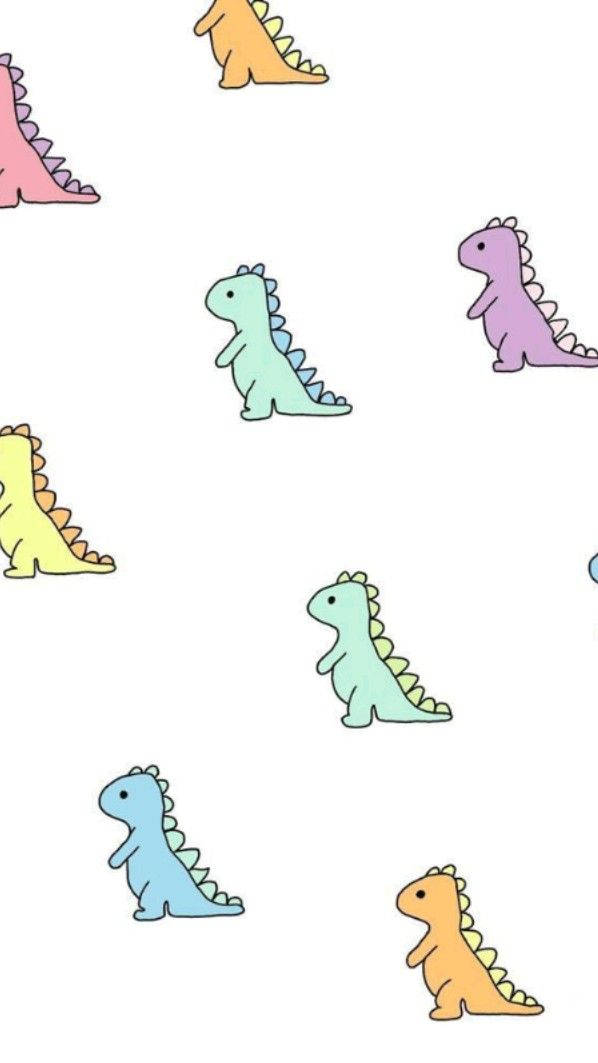 Cartoon Dinosaur Phone Wallpaper