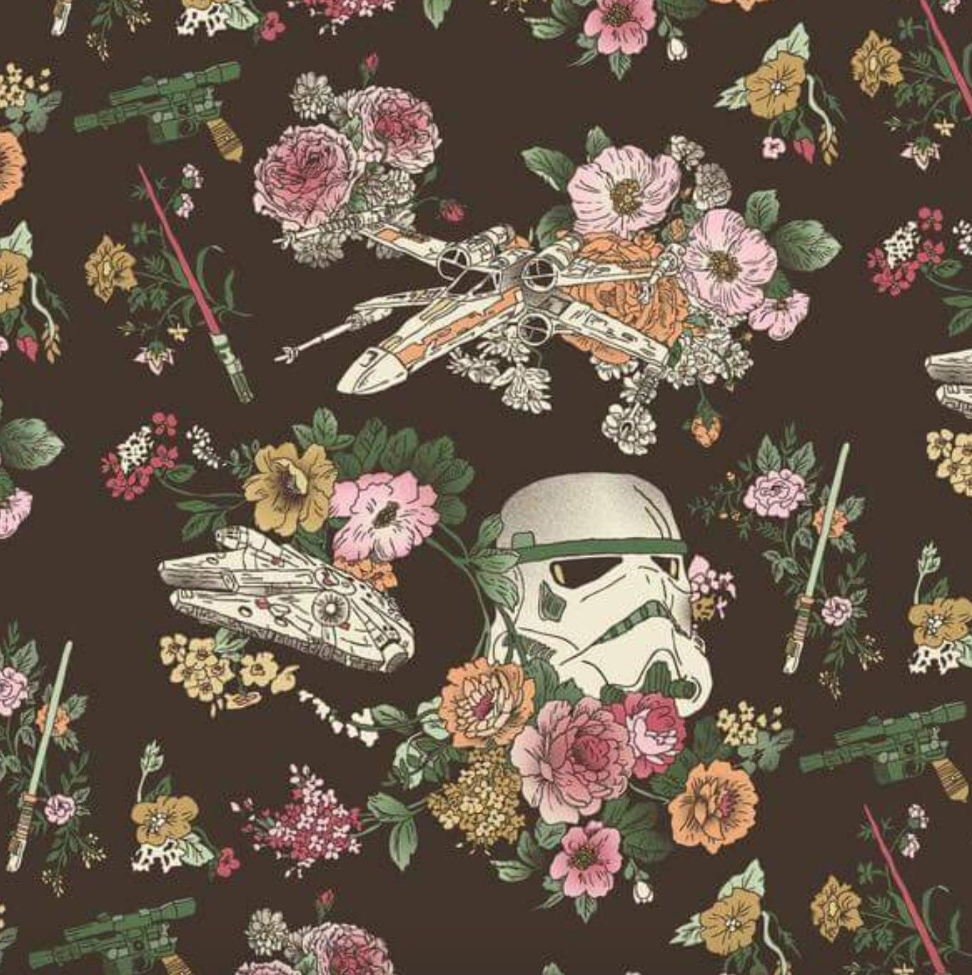 Floral Satr Wars Background Starwars Things In Star