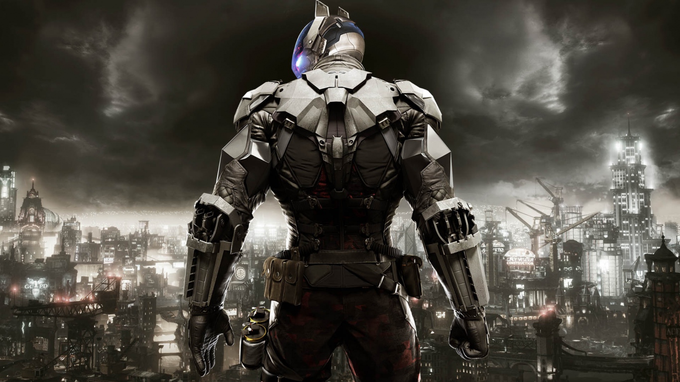 Batman Arkham Knight Game Character Suit Back Armor Art Wallpaper