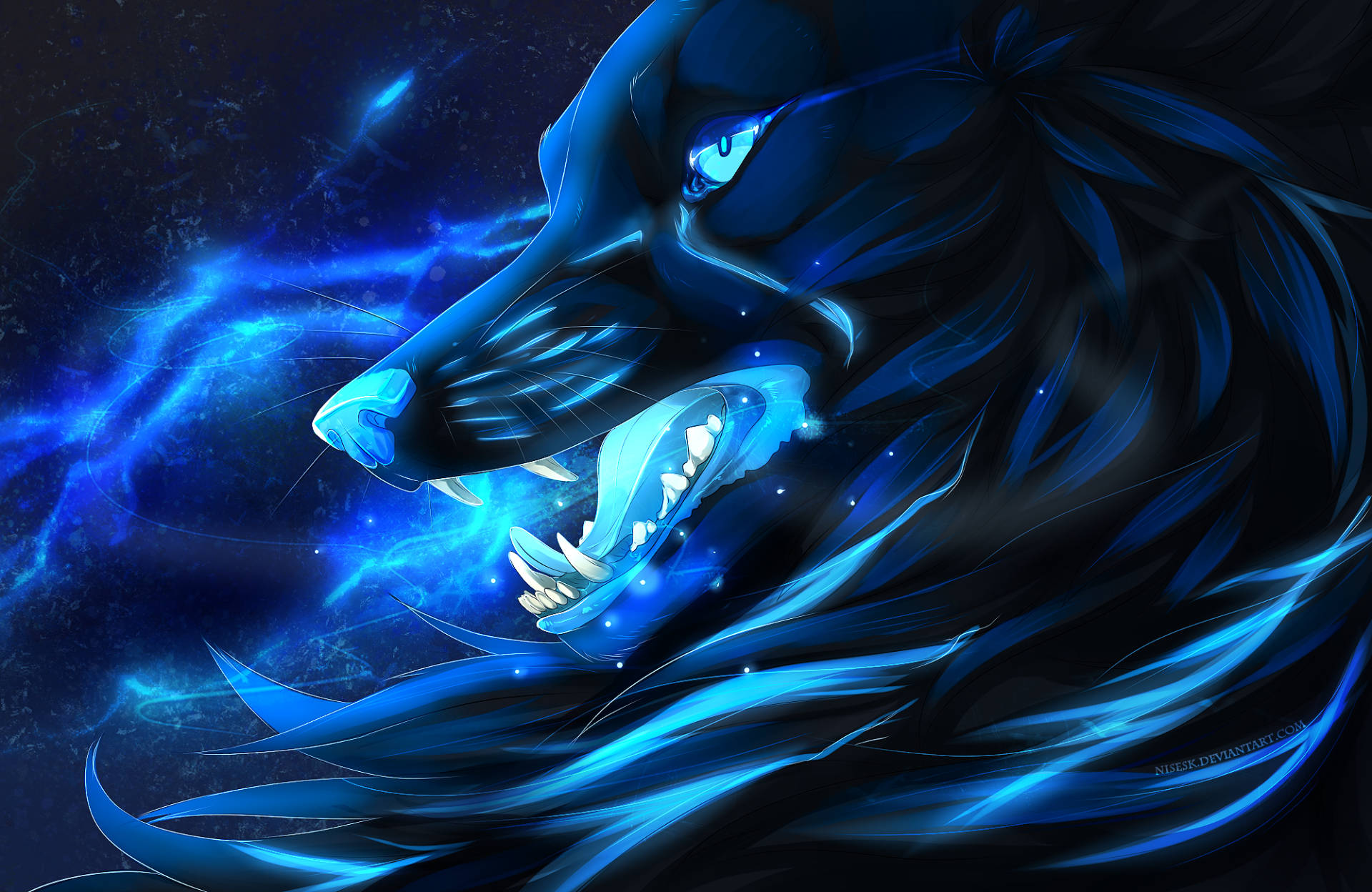 Blue Wolf Wallpaper