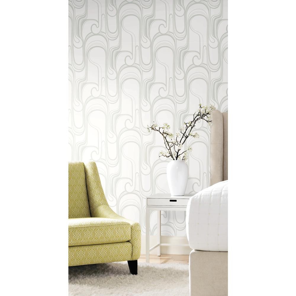  Wallcovering Metallics Book Curves Ahead Wallpaper RB4243   Room View