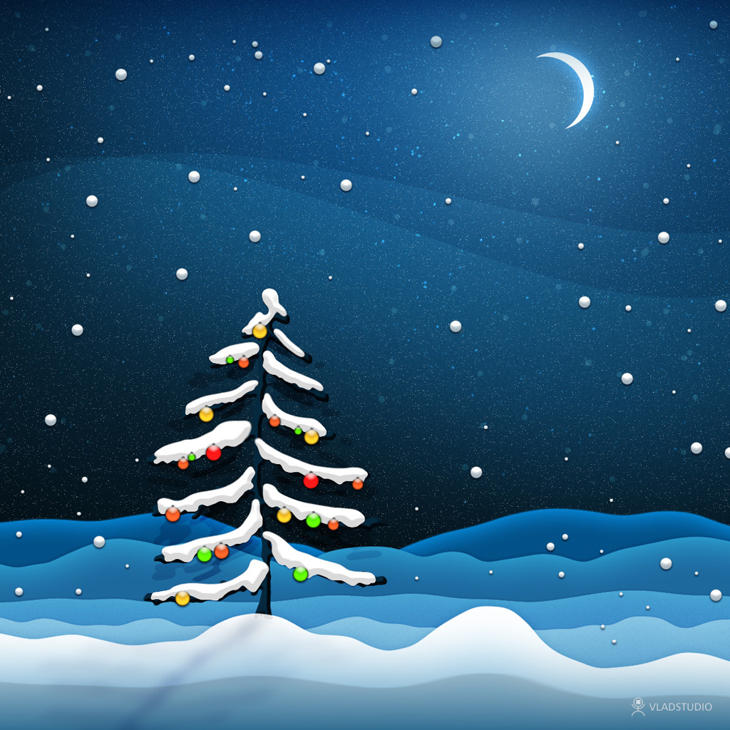 iPad Wallpapers Download Christmas Scenery iPad mini Wallpapers 1024x1024