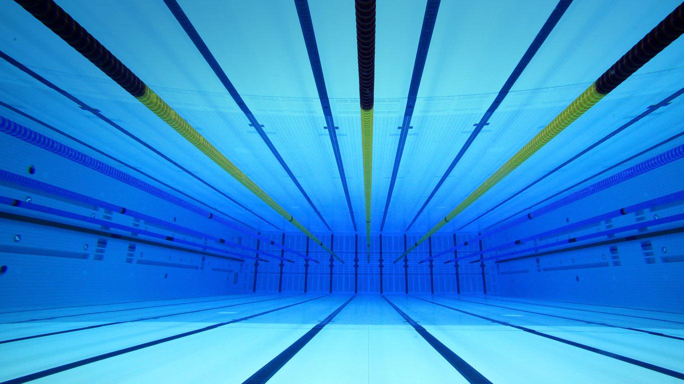 London Aquatics Centre An Underwater Of The Olympic Swimming