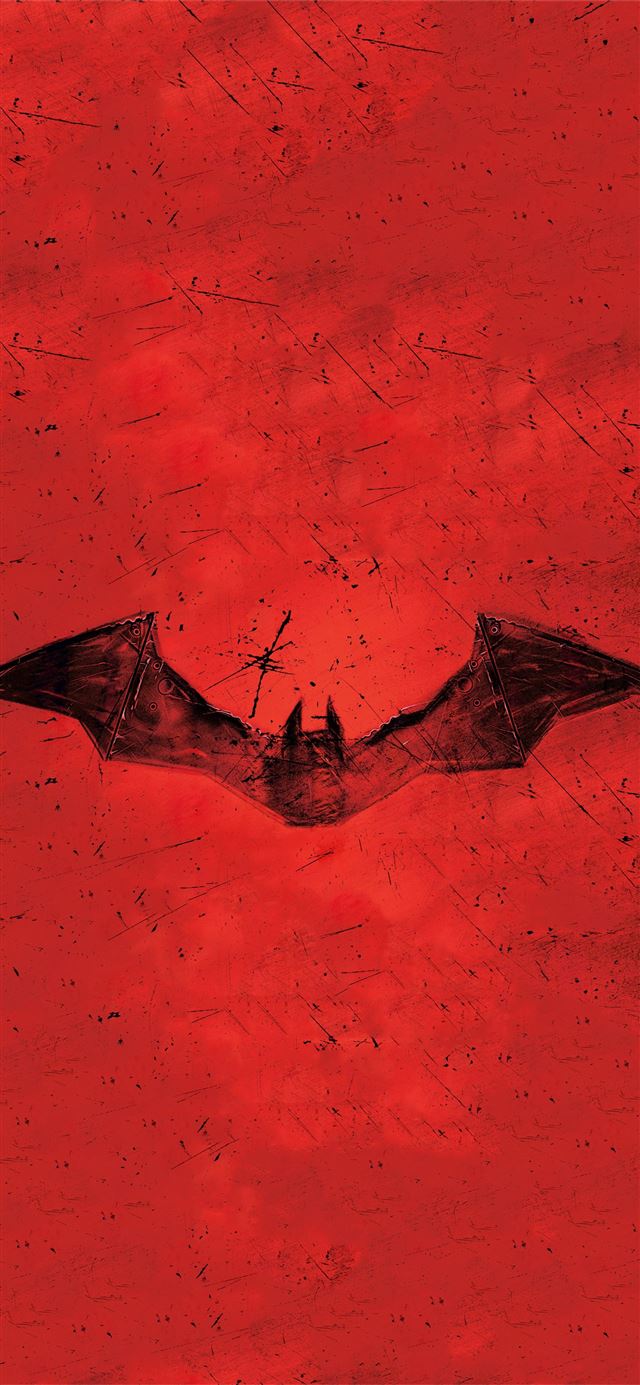 The Batman Red Logo 8k iPhone Wallpaper
