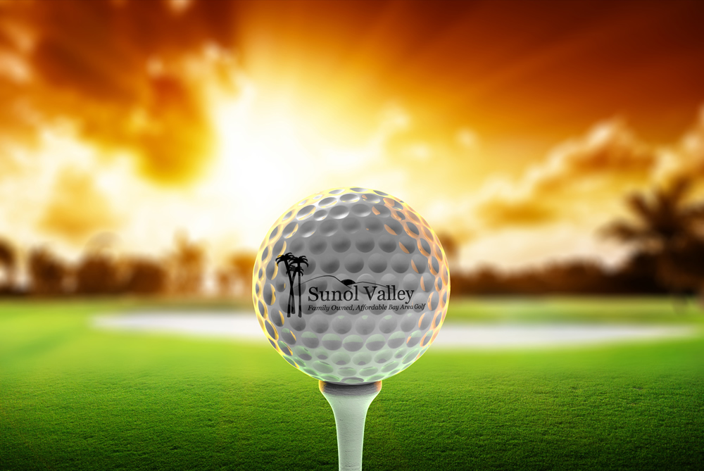 Golf Ball Sunset Scene Ppt Background Template For Presentation