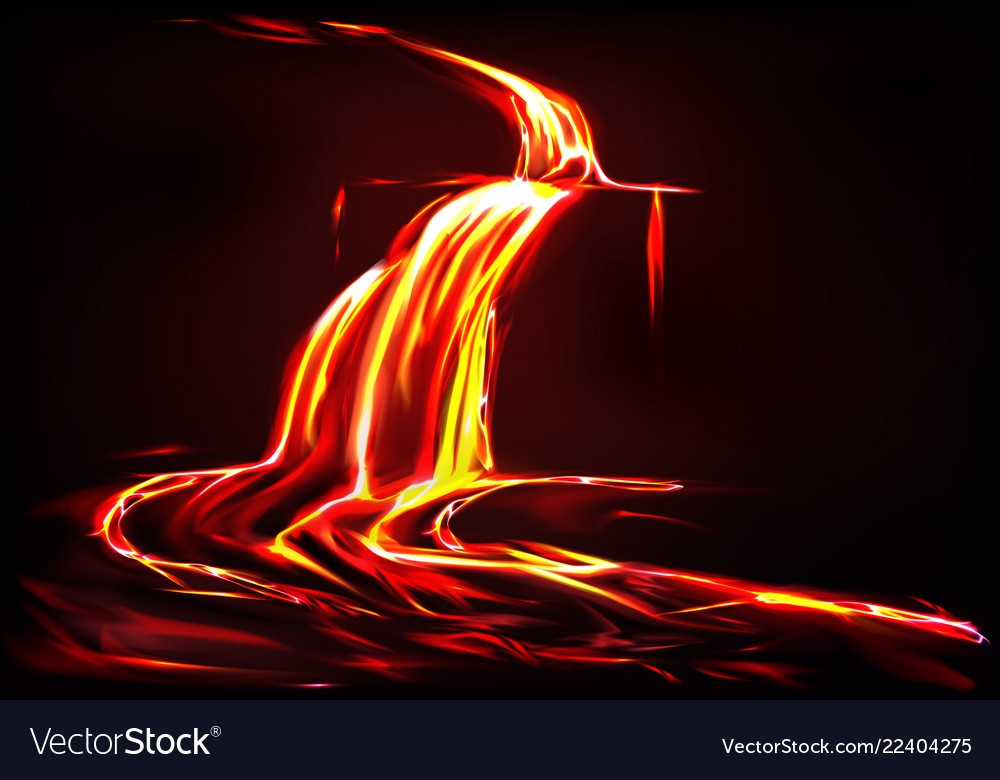 Background With Lava River Volcano Royalty Vector Image