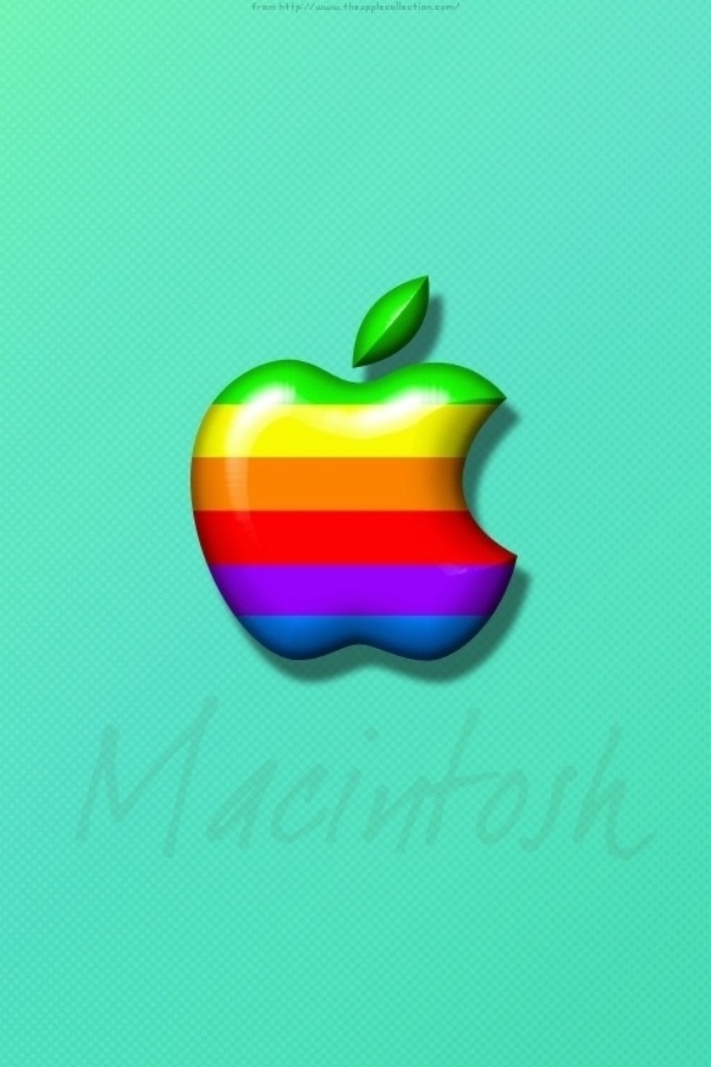 Colorful Apple Logo iPhone Wallpaper Top HD
