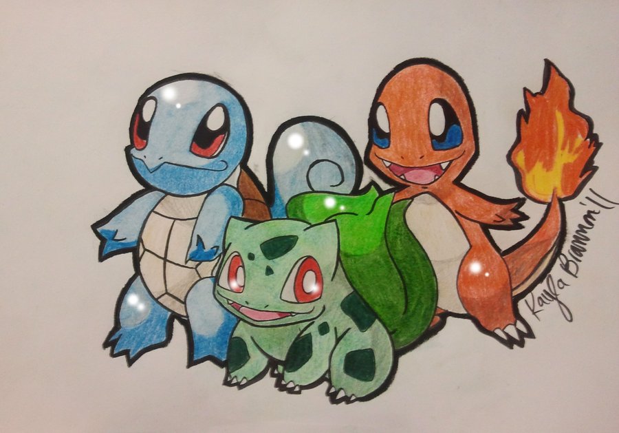 Squirtle Bulbasaur And Charmander By Apocalypsekitty