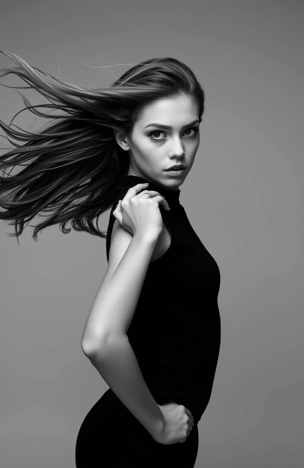 Black And White Girl Wallpaper