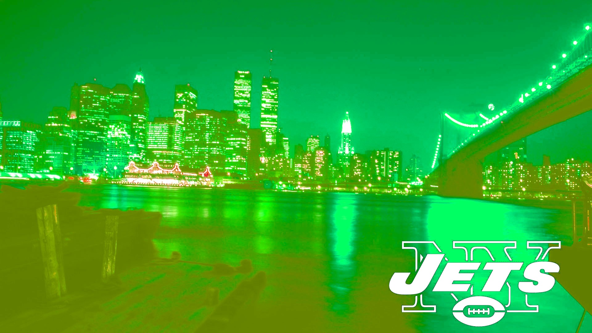 New York Jets On Ny Skyline Jpg