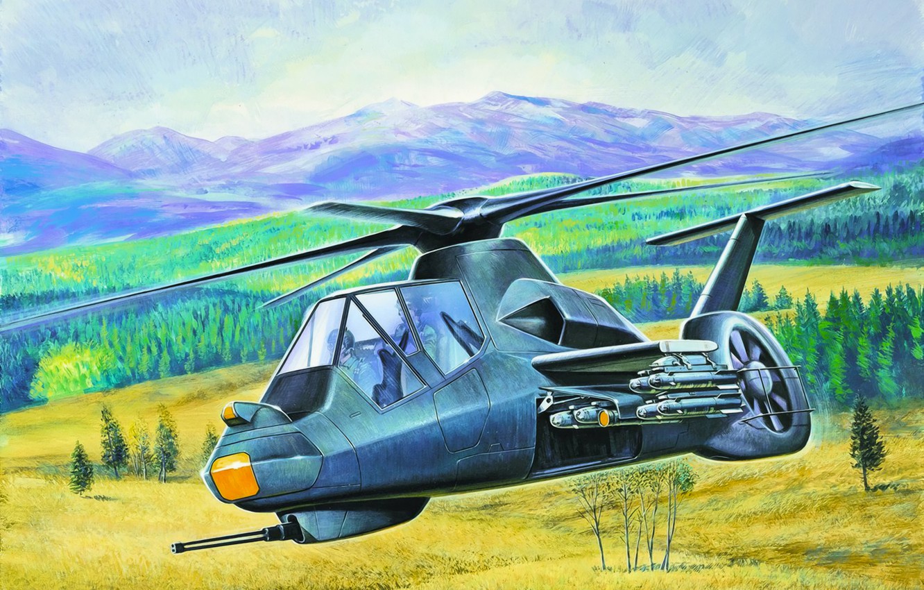 Wallpaper War Art Helicopter Painting Rah Anche Image