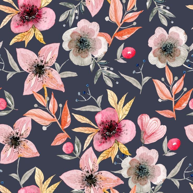 Floral Pattern Design For Wallpaper And Fabric