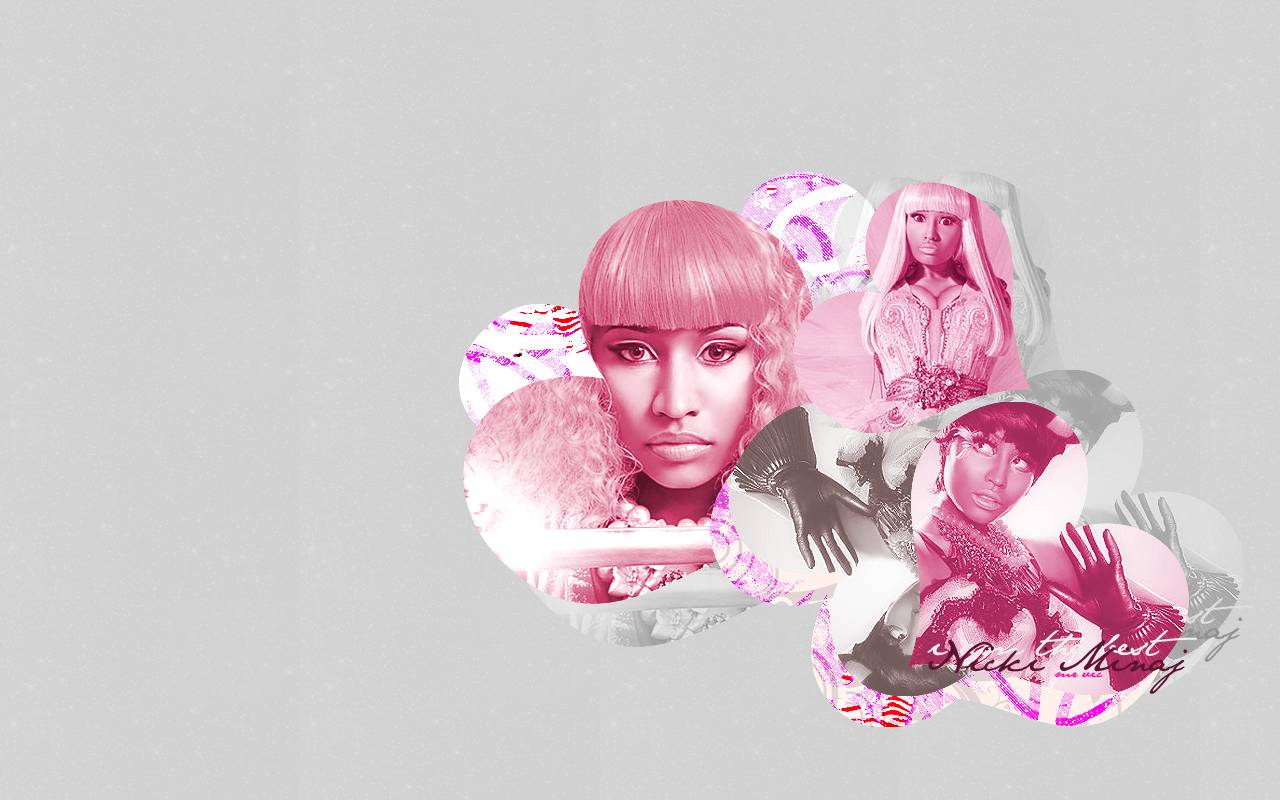 Nicki Pink Greyscale Wallpaper Minaj