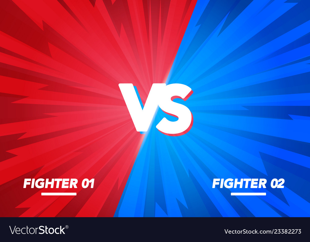 Versus Screen Vs Fight Background For Battle Vector Image