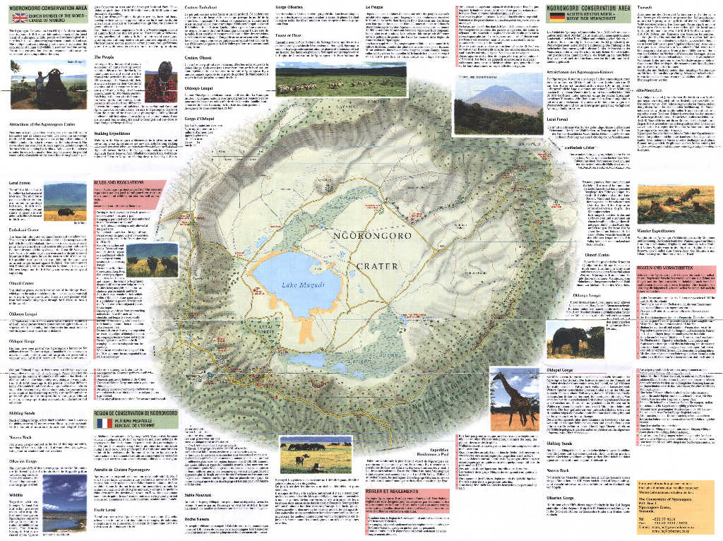 Ngorongoro Tourist Map Guide