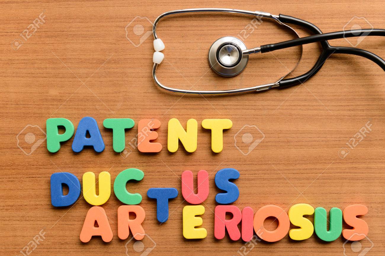 Patent Ductus Arteriosus Pda Colorful Word On The Wooden