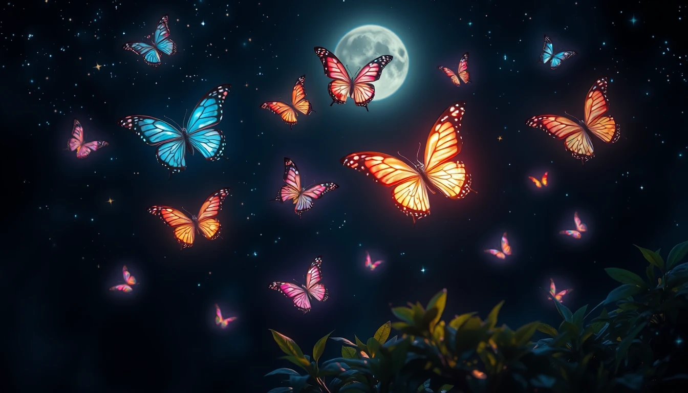 Night Butterfly Wallpaper