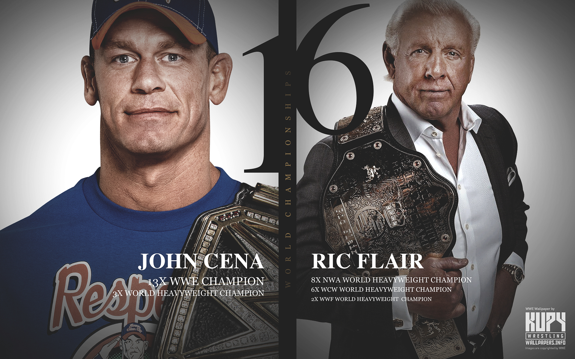 New Time World Champions Ric Flair And John Cena Wallpaper