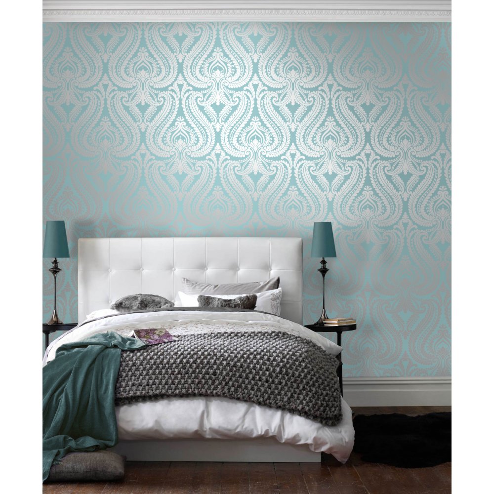 I Love Wallpaper Zion Metallic Wallpaper in Grey and Gold - Wallpaper from  I Love Wallpaper UK
