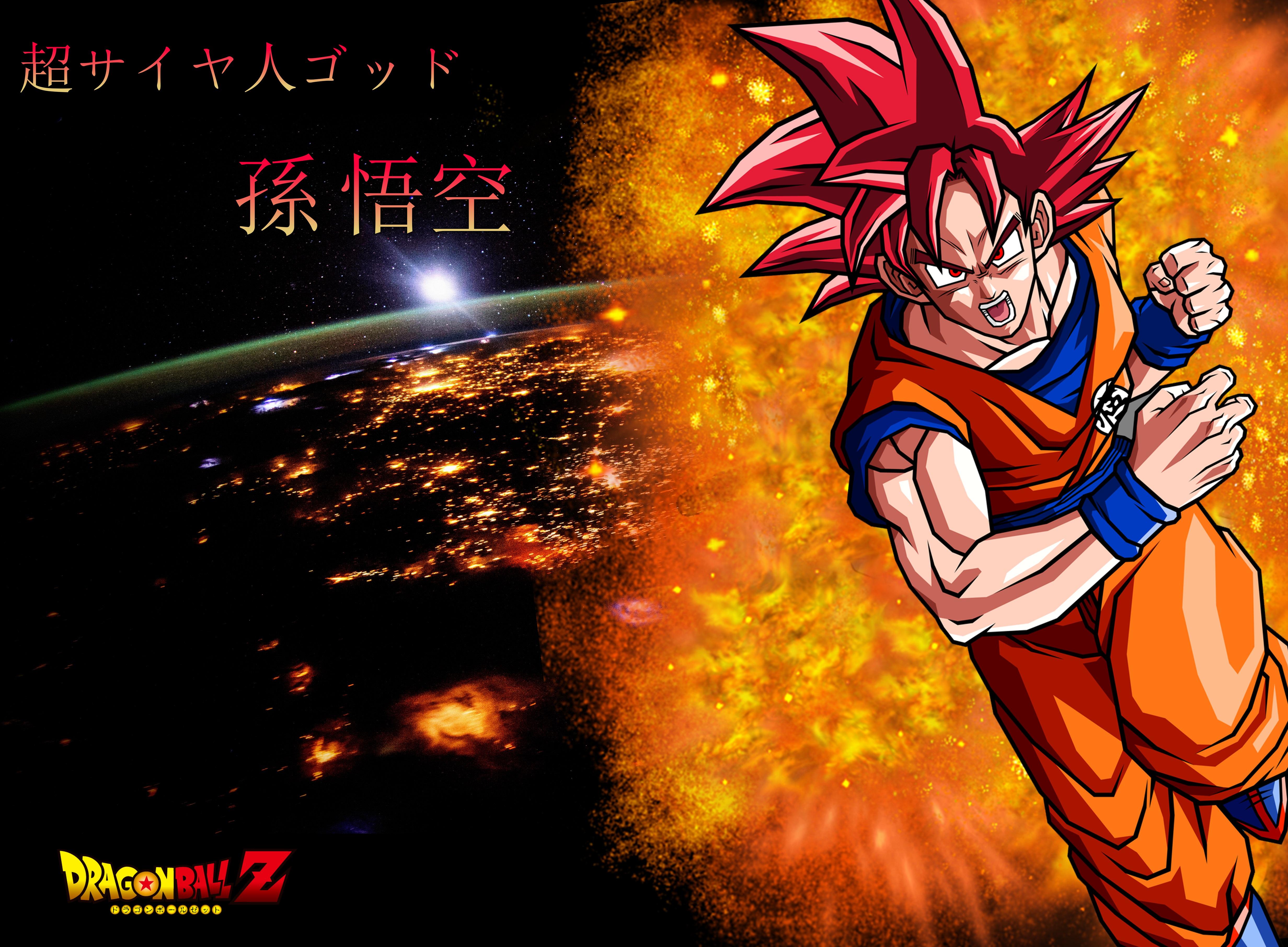 Dragon Ball Z Super Saiyan God 4k Wallpaper