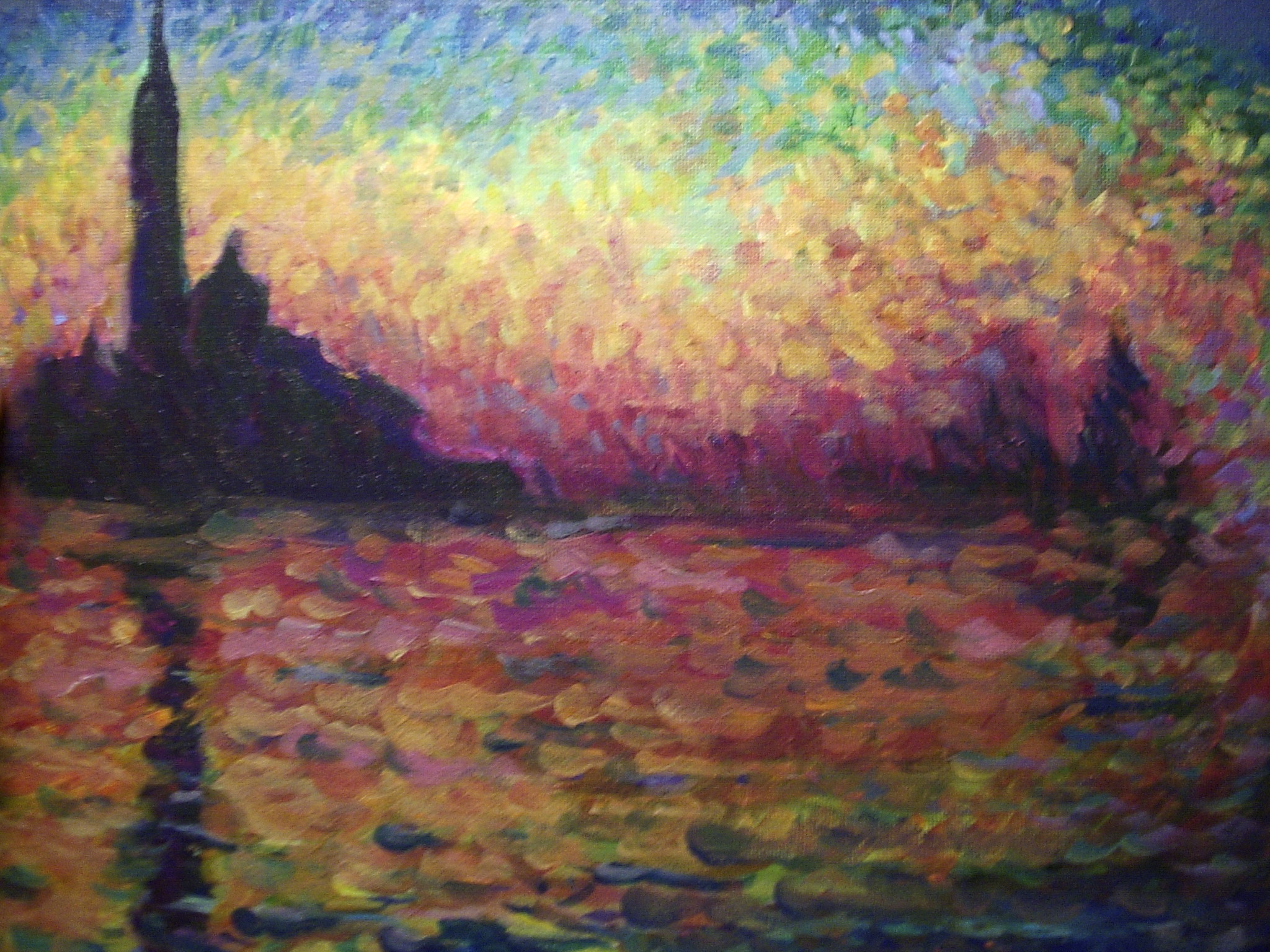 Monet Painting By Awassabee Traditional Art Paintings Landscapes