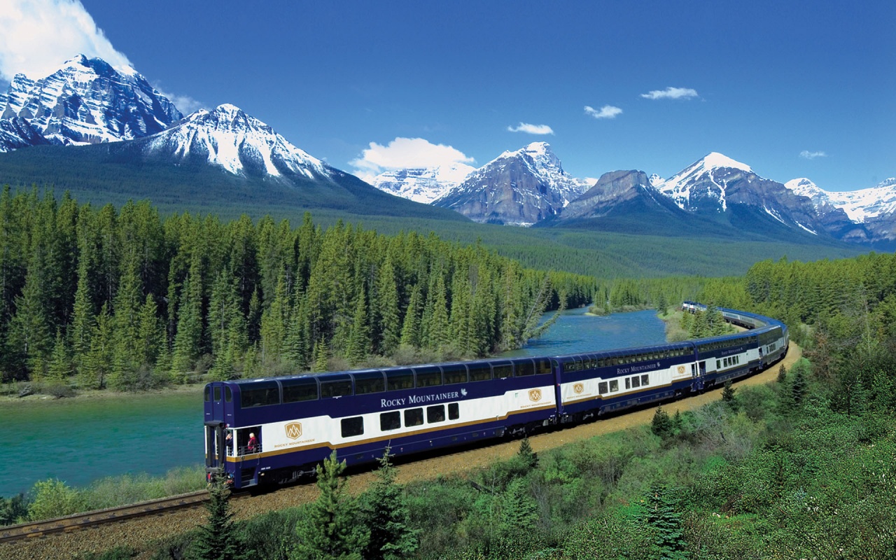 Canadian Rockies Train HD Wallpaper Widescreen