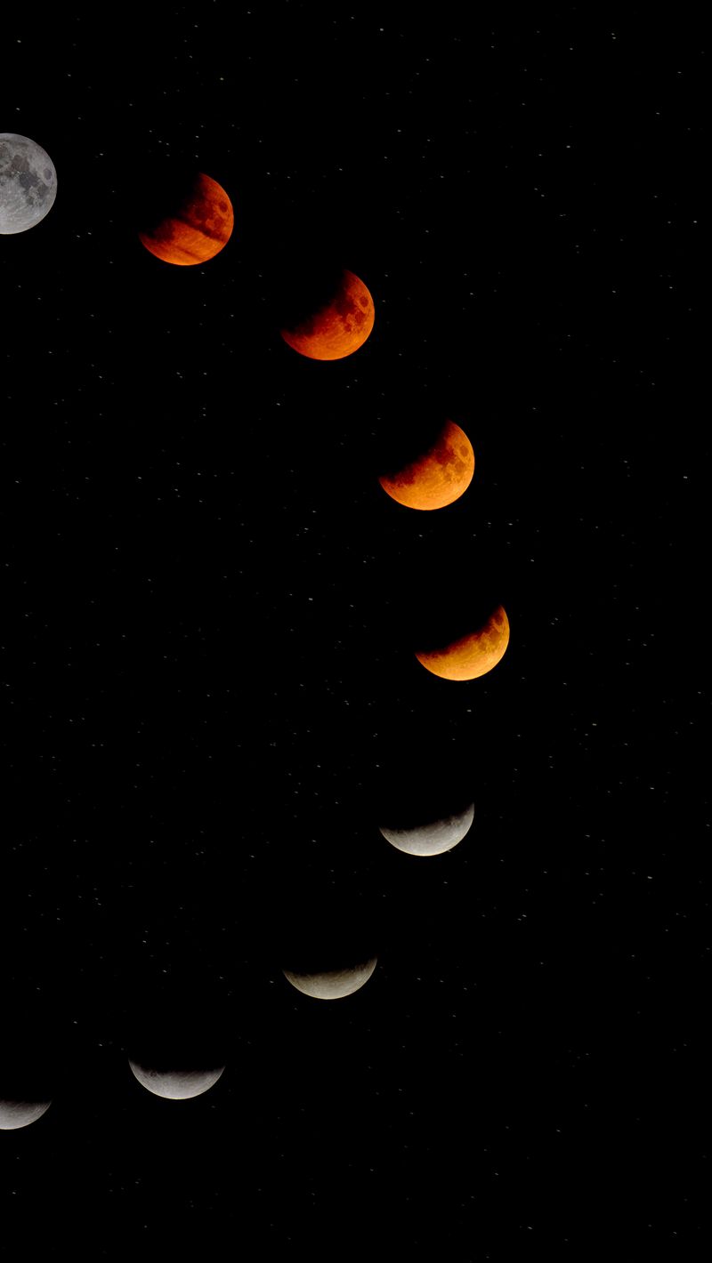 Wallpaper Moon Phase Eclipse Cycle Astronomy