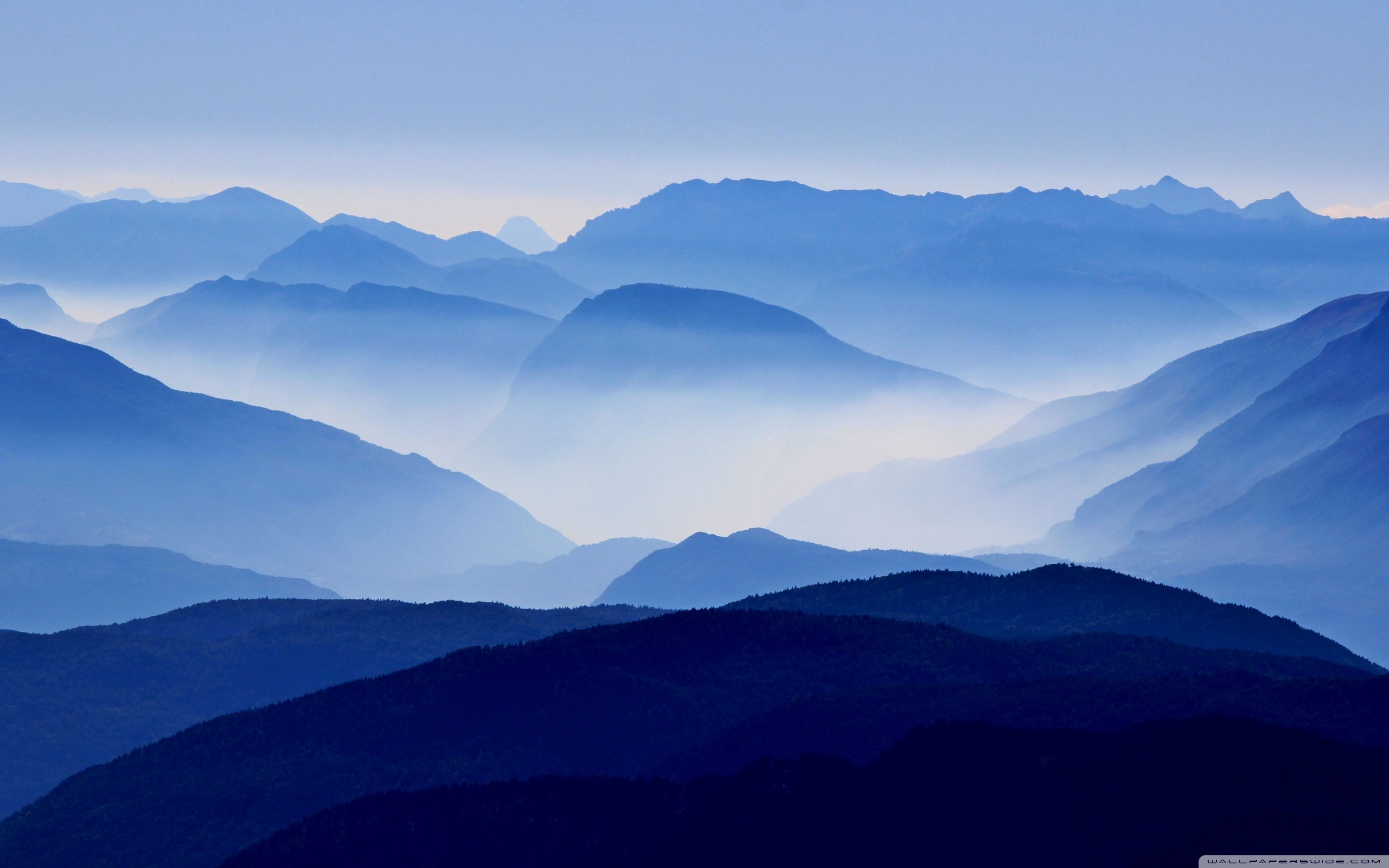 Blue Mountains Mist 4k HD Desktop Wallpaper For Wide Ultra