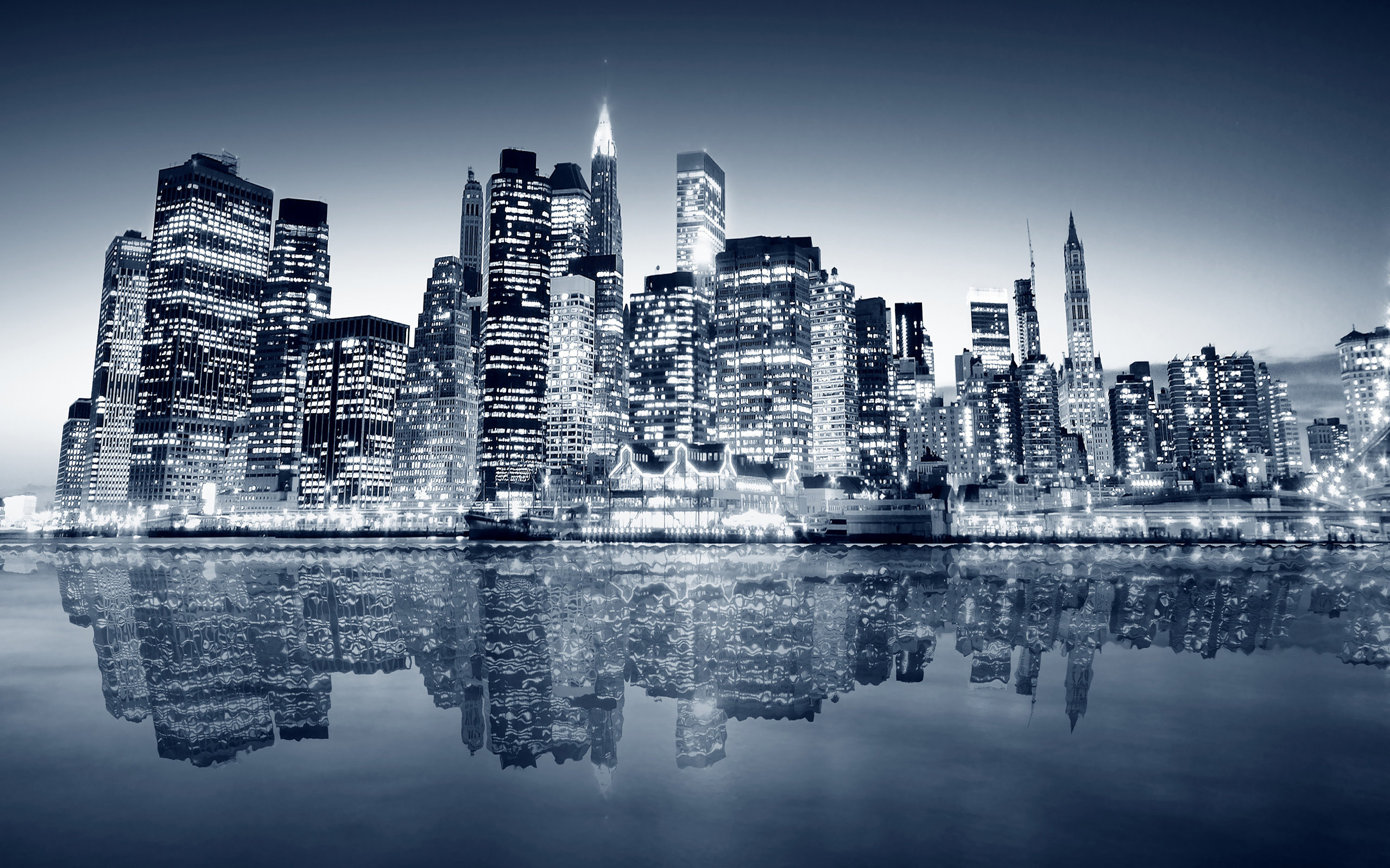 New York City Skyline Night HD Wallpaper Chainimage