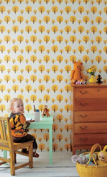 Dotty Yellow Wallpaper Clever Spaces