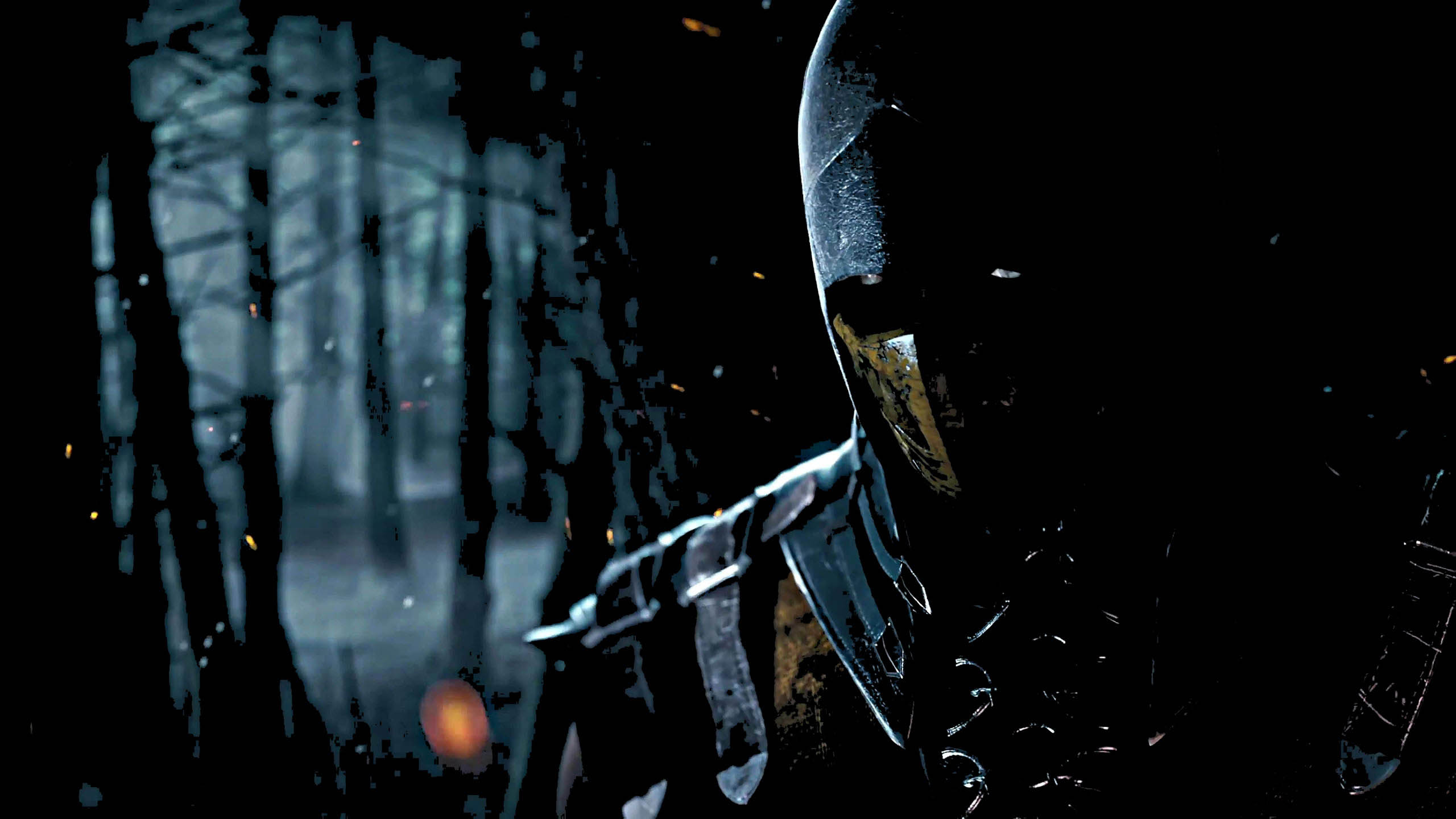 Mortal Kombat X Artwork Scorpion in the Dark   2560x1440