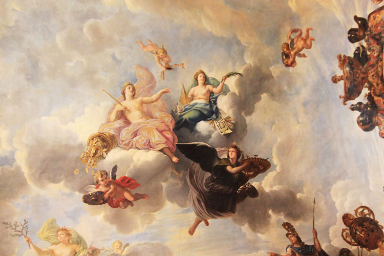 Greek Mythology Angel Mary Oil Painting Ceiling Mural Wallpaper