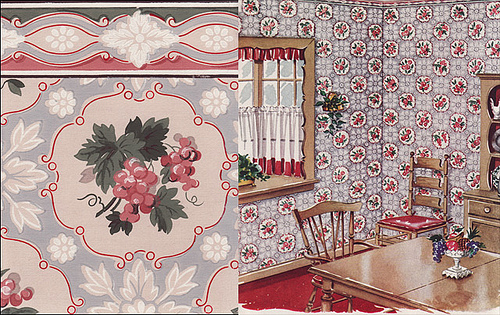 1940s Gray Colonial Wallpaper Source Color Perfect By Sears