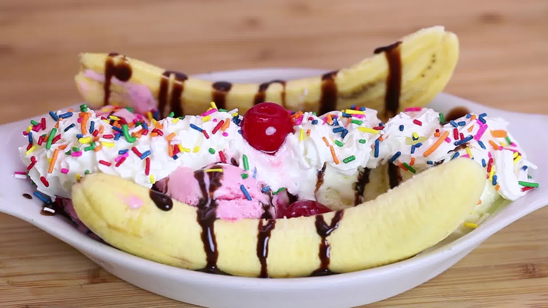 banana split ice cream dessert sweets sugar 1bananasplit wallpaper