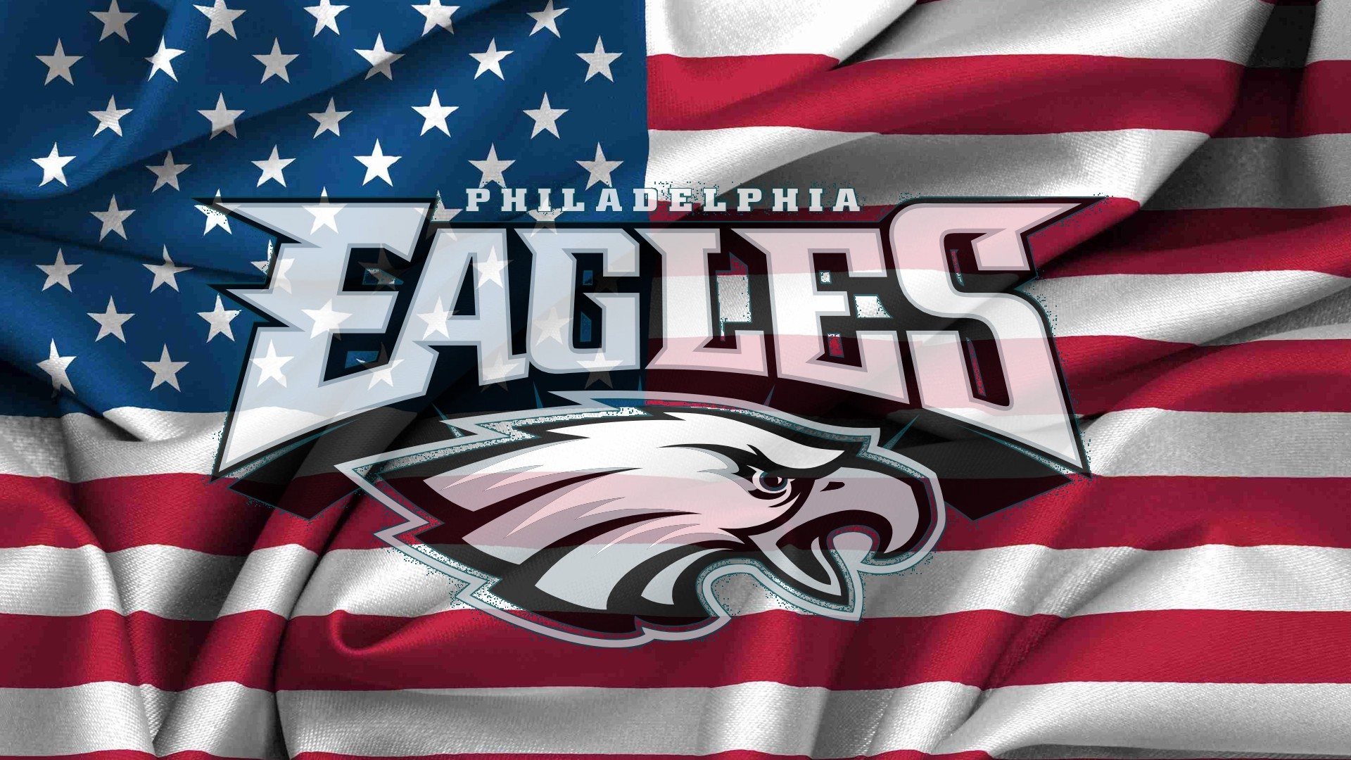 Philadelphia Eagles Logo On Usa Flag Windy S HD Nfl