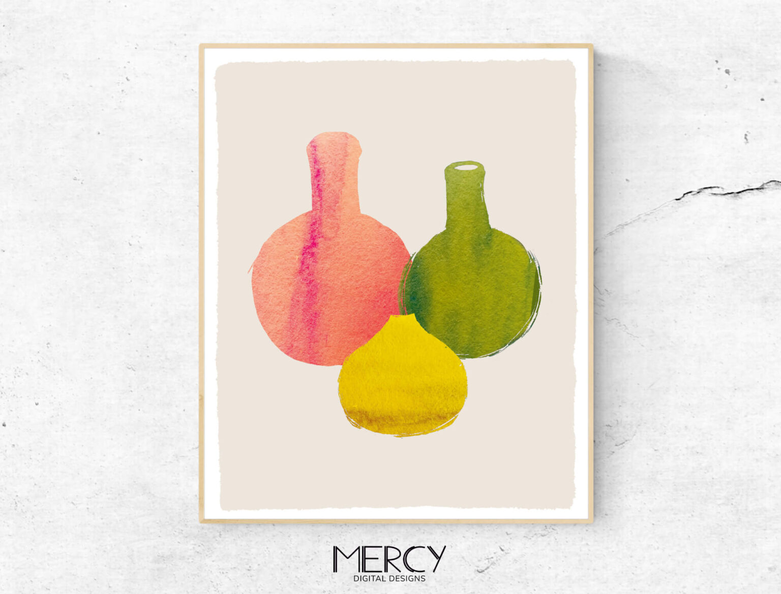 Bottles Vases Wall Art Wallpaper