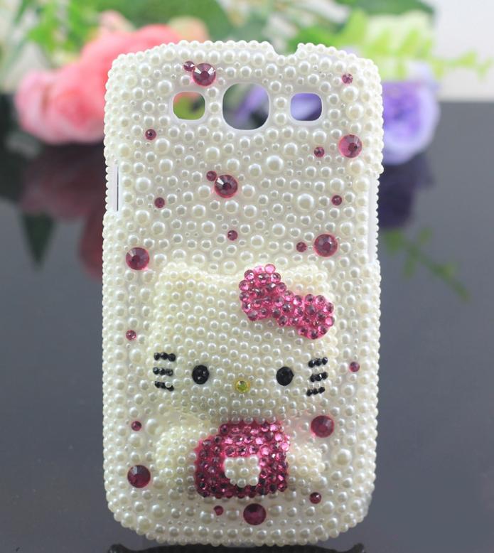 Bling Rhinestone Hello Kitty Huge 3d Bowknot Case For iPhone 44s