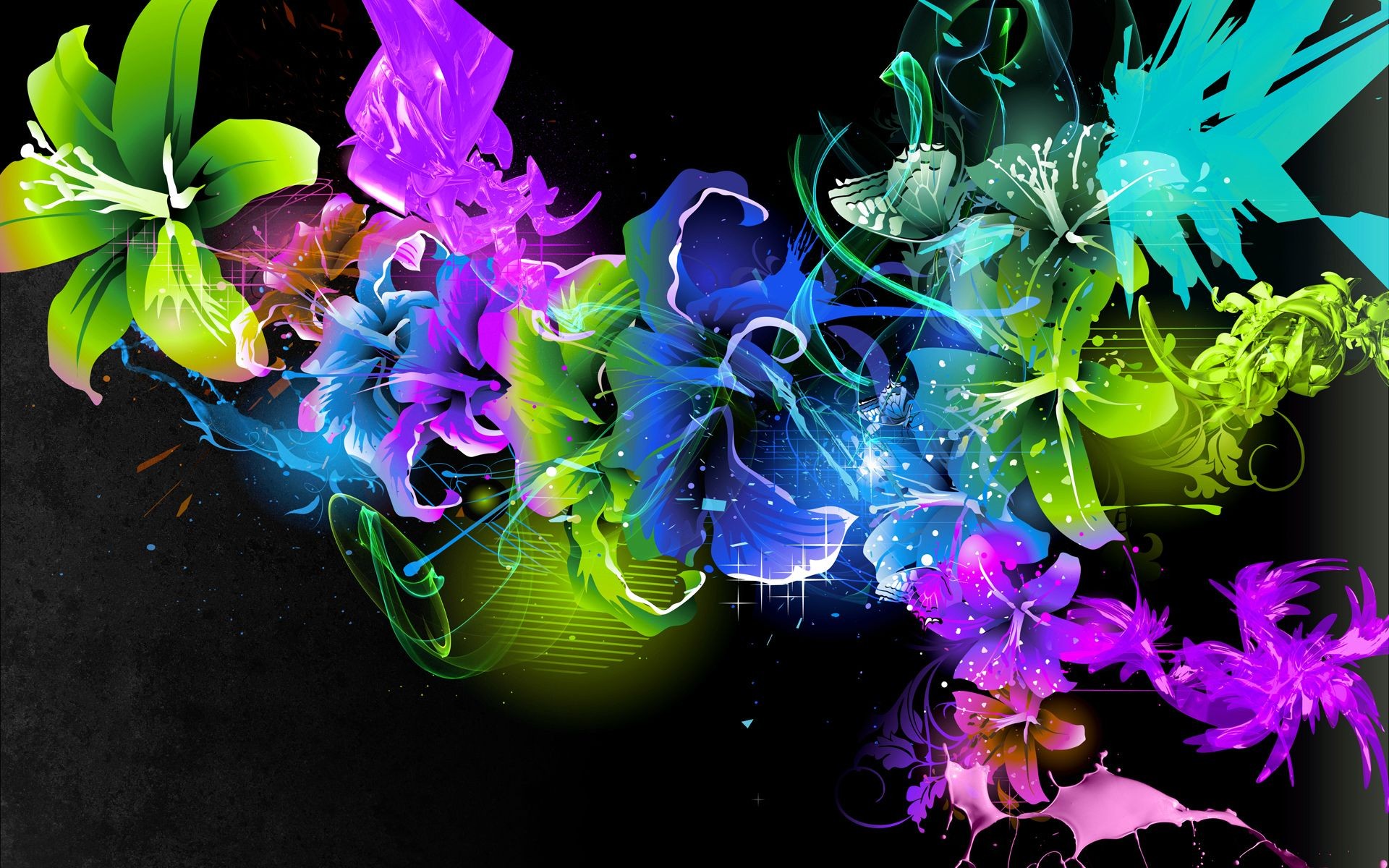 Abstract Wallpaper Unknown Artist Flowers Image