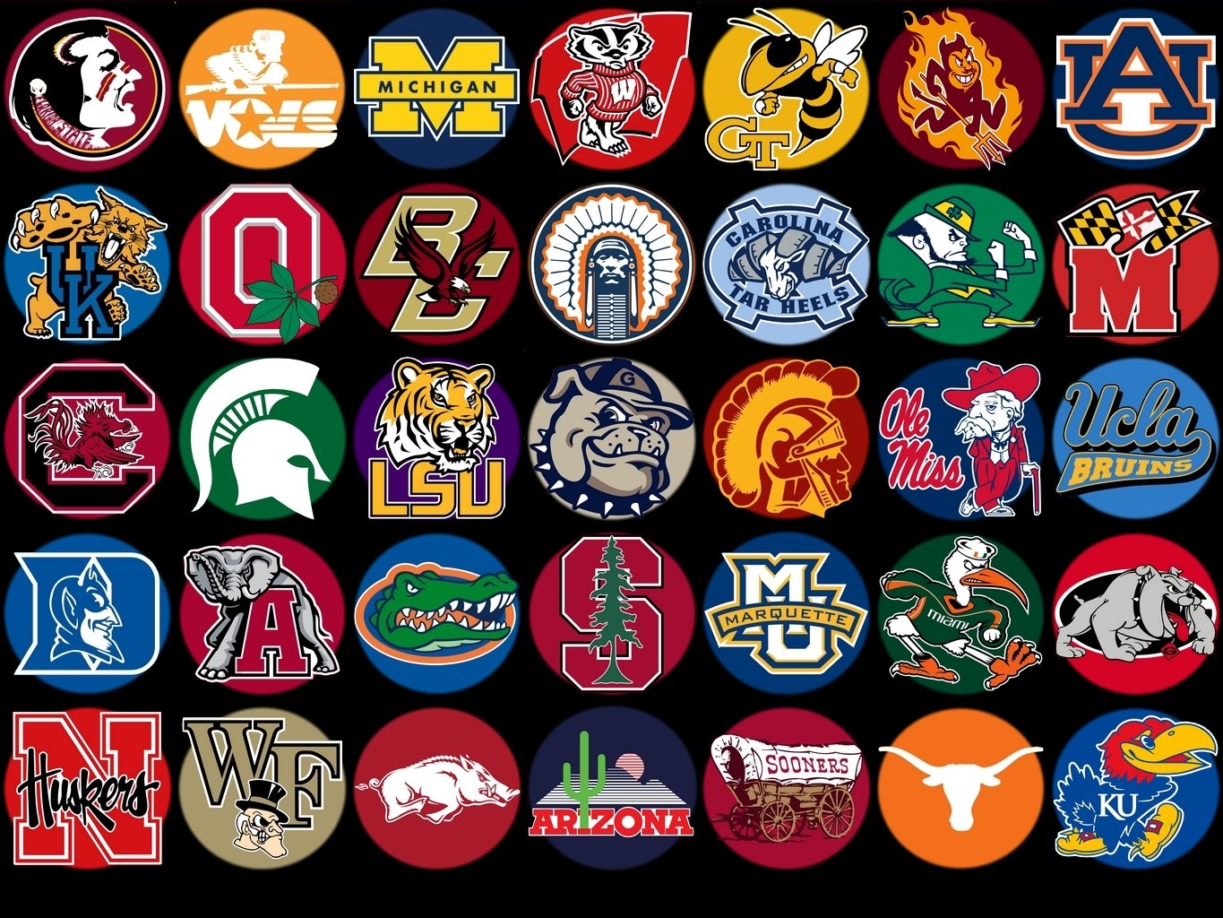 All College Logos Collage