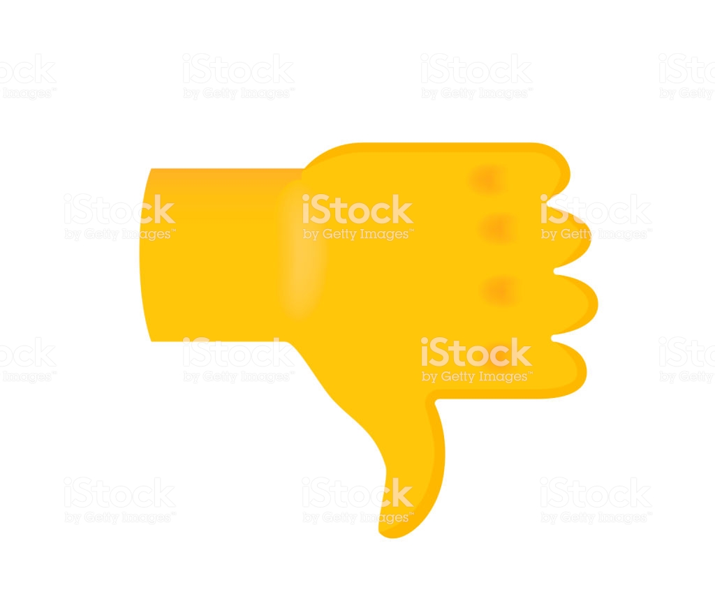 Dislike Hand On White Background Stock Vector Art More Image Of