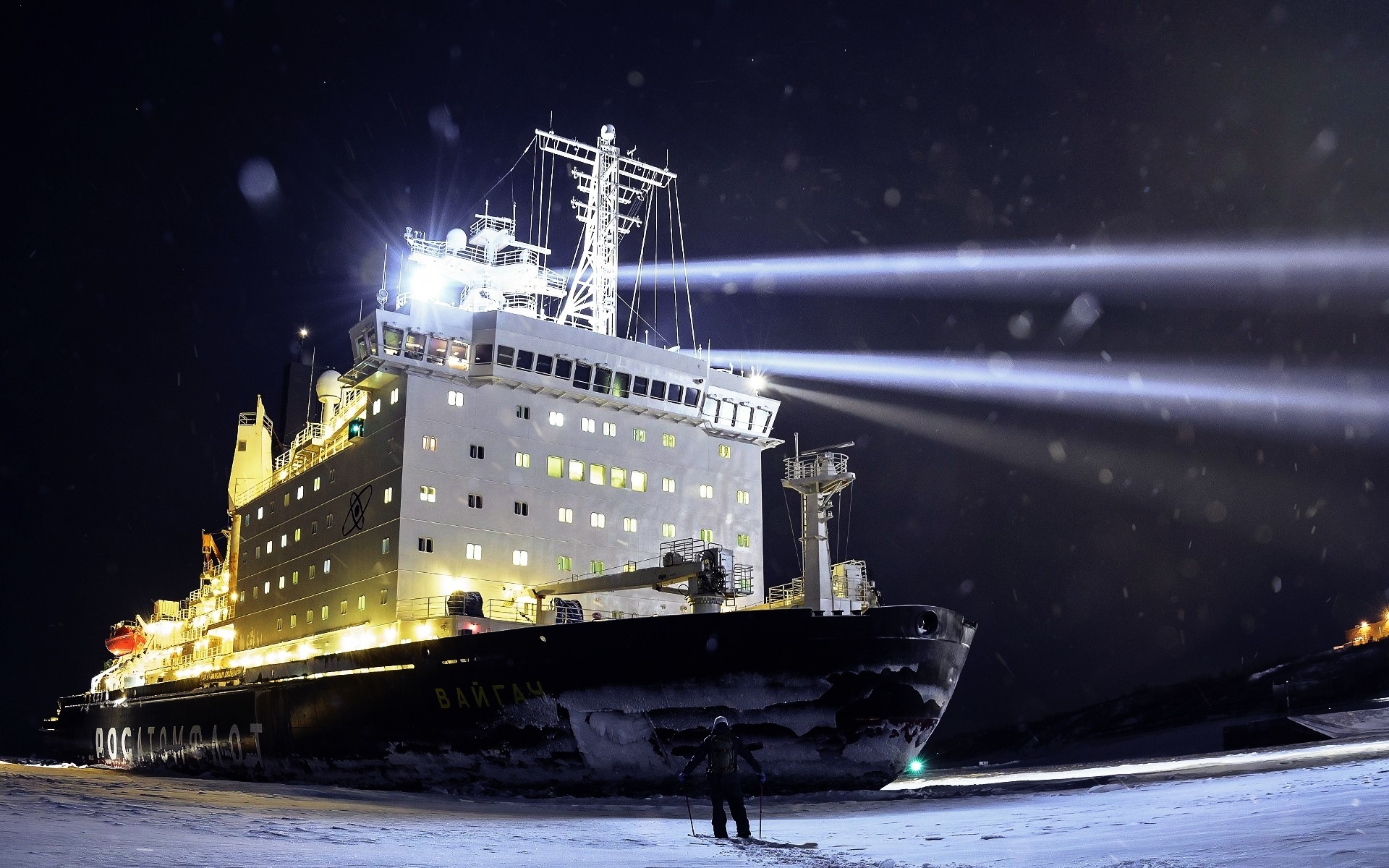 Wallpaper Antarctica Icebreakers Ship Ice Snow Cold