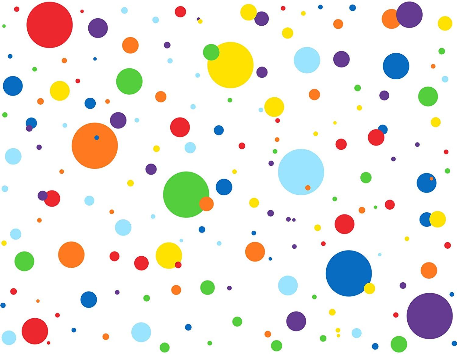 Black Base with Rainbow Polka Dots - wide 5