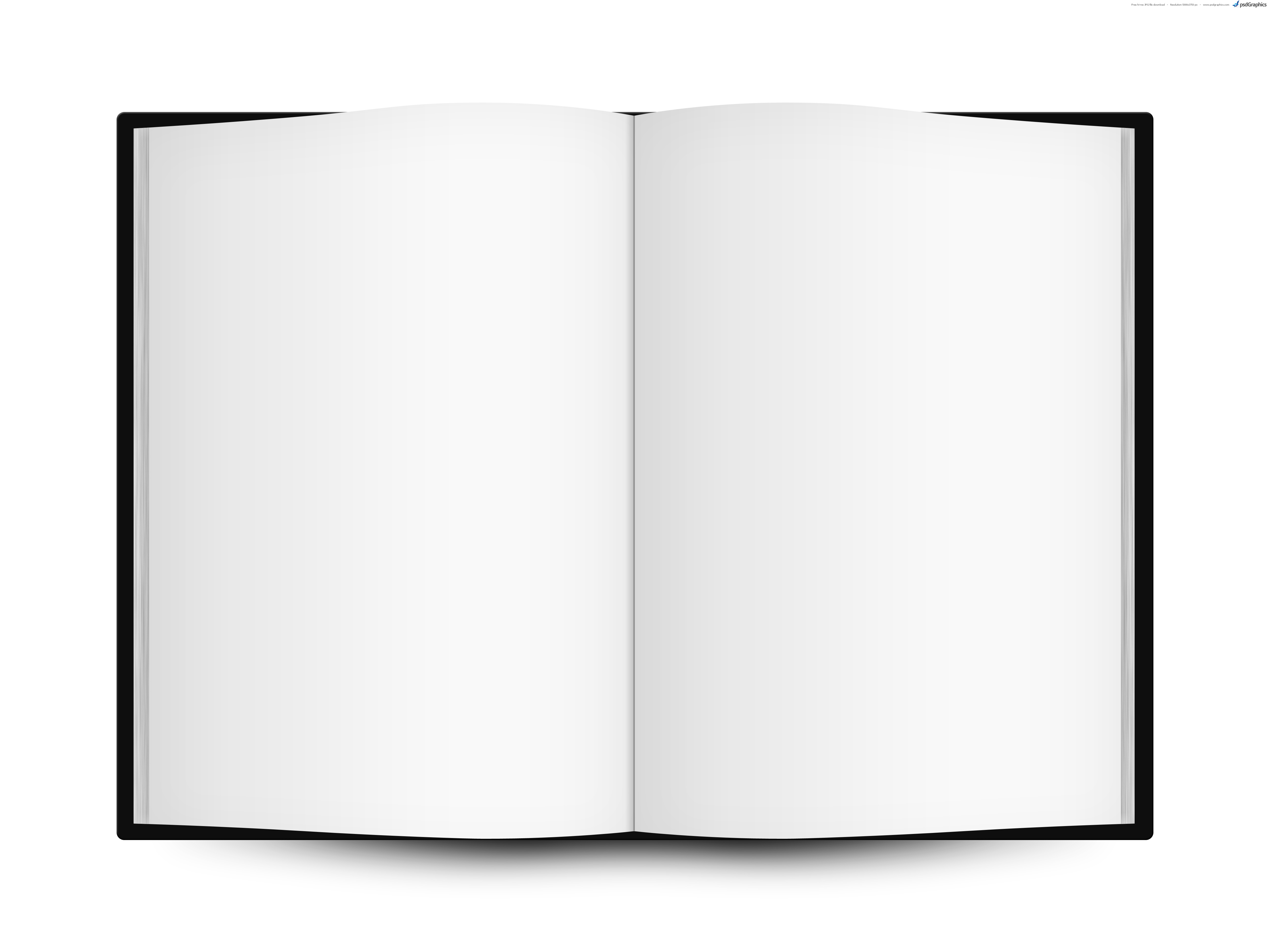 Blank Open Book Template Psdgraphics