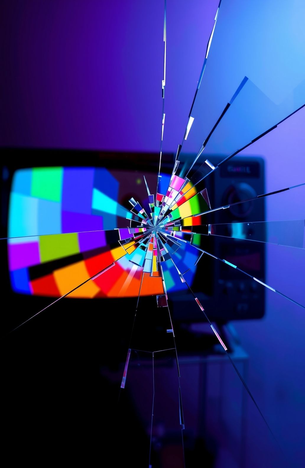 Broken Tv Screen Wallpaper