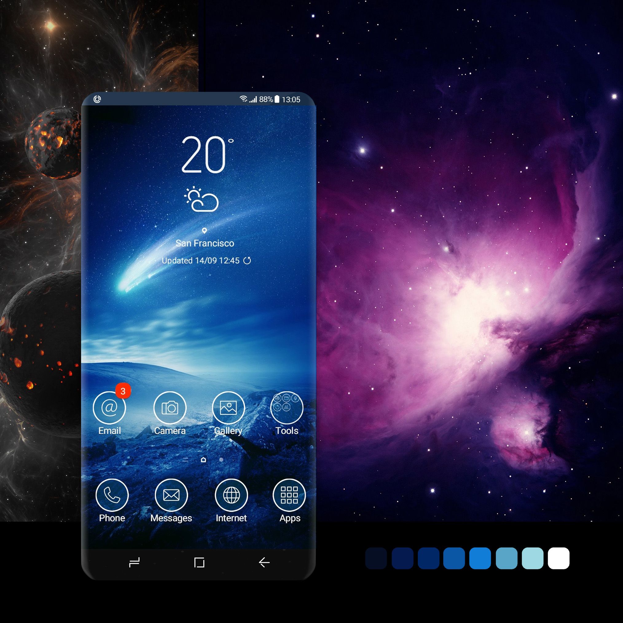 Shooting Star Theme Wallpaper Android Phone Smartphone