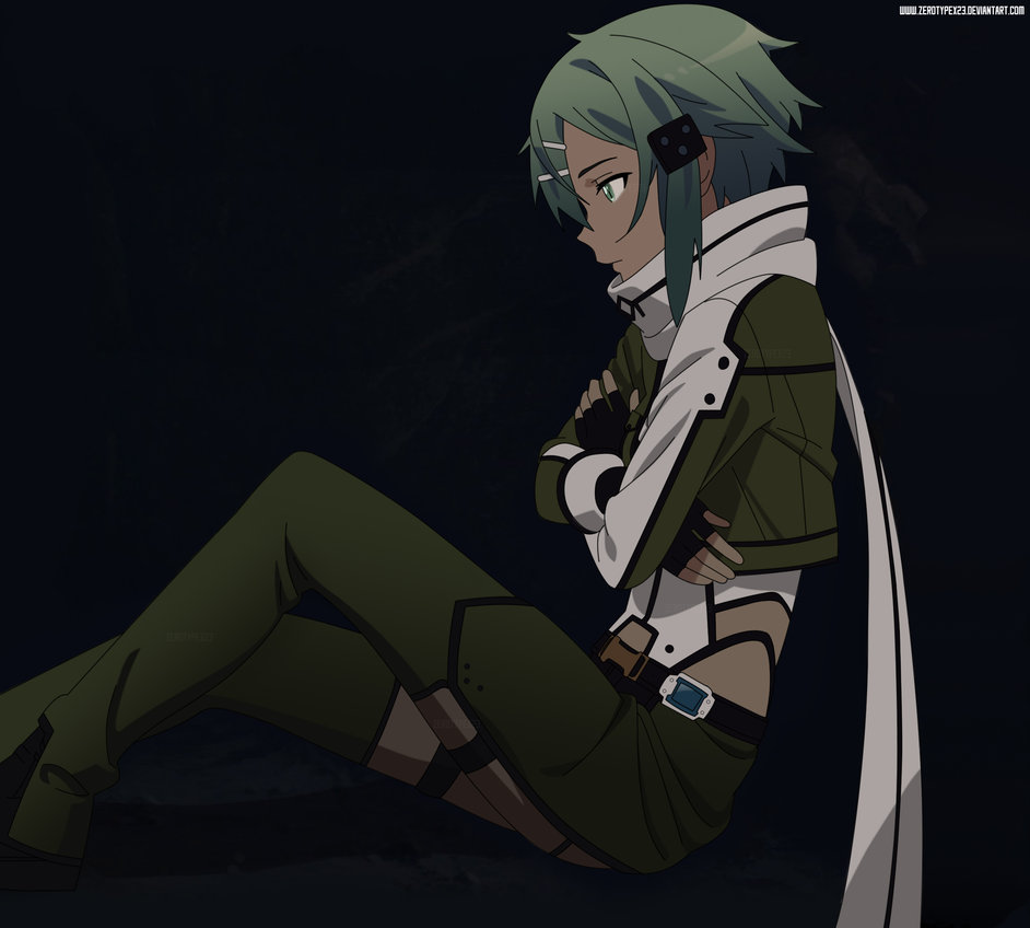 Sinon 4 with Background SAO II Gun Gale Online by ZeroTypeX23 on