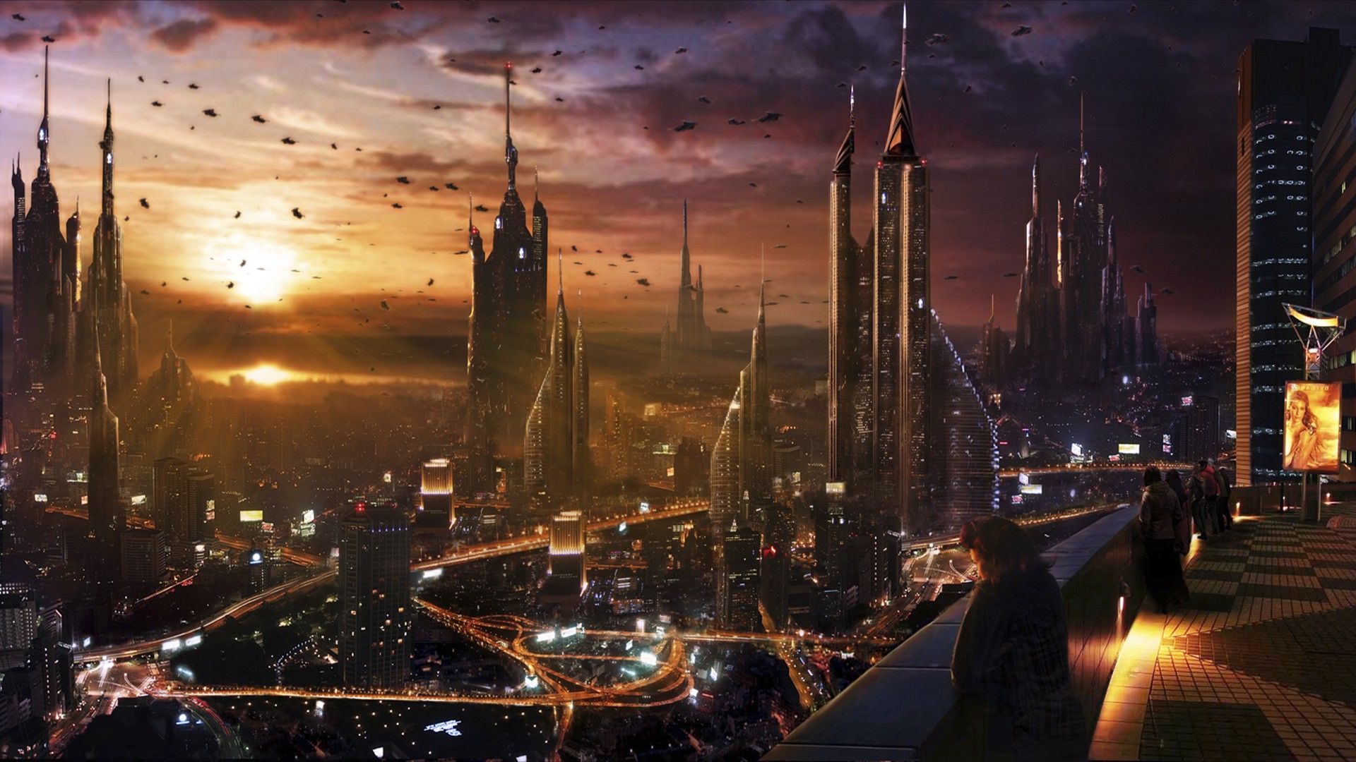 Futuristic Metropolis Wallpaper
