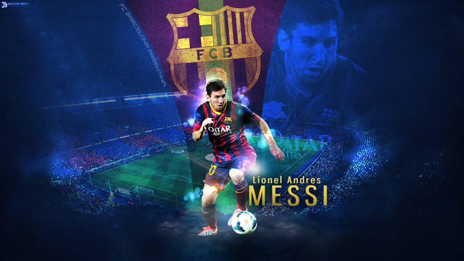 Barcelona Logo With Messi Pictures The Art Mad Wallpaper