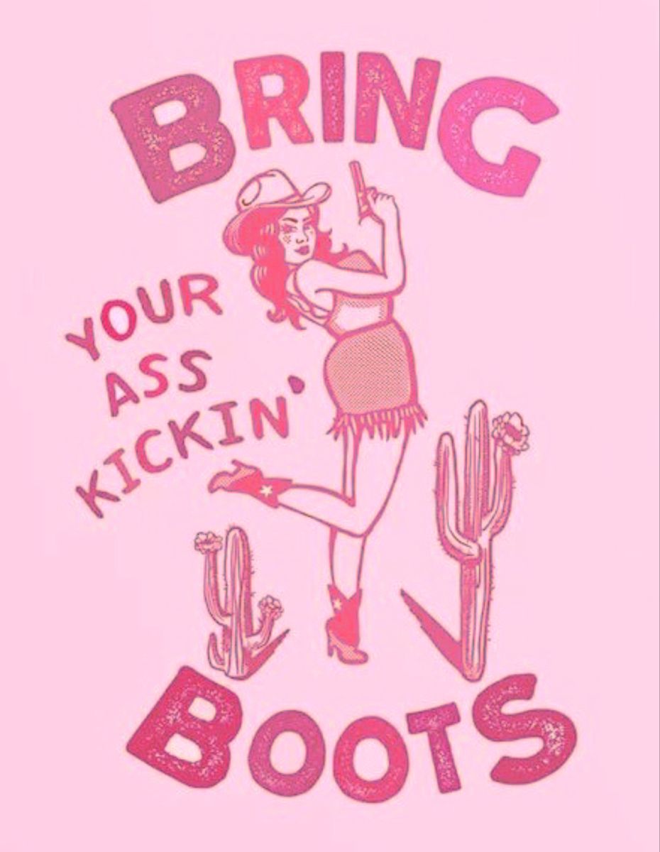 Western Aesthetic Pink iPhone Wallpaper