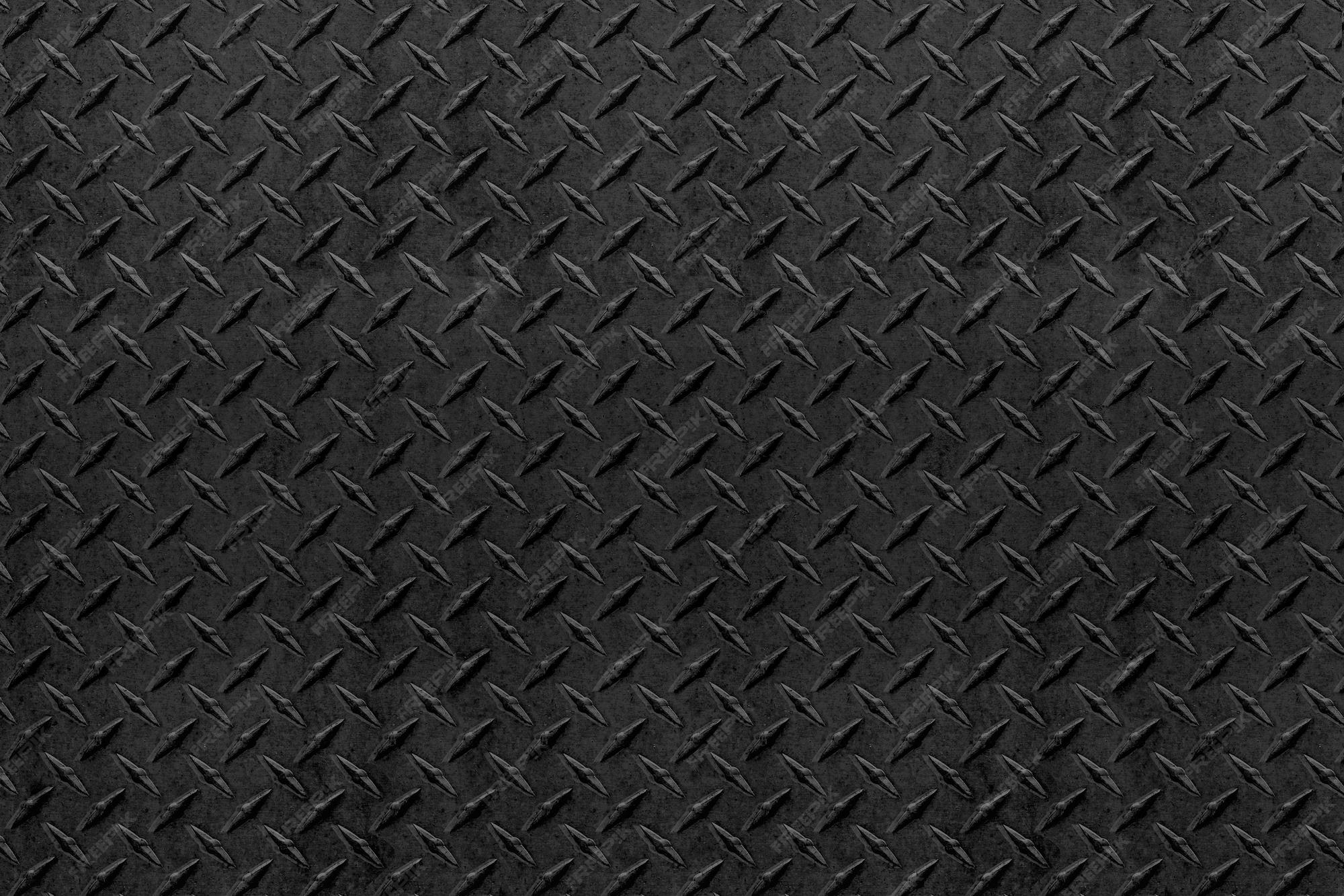 Abstract Black Metal Diamond Plate Background Wallpaper